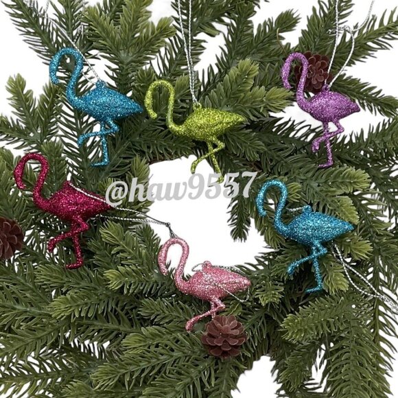 14 Multicolor Collection Glittering Mini Christmas Tree Ornaments … - Picture 4 of 7